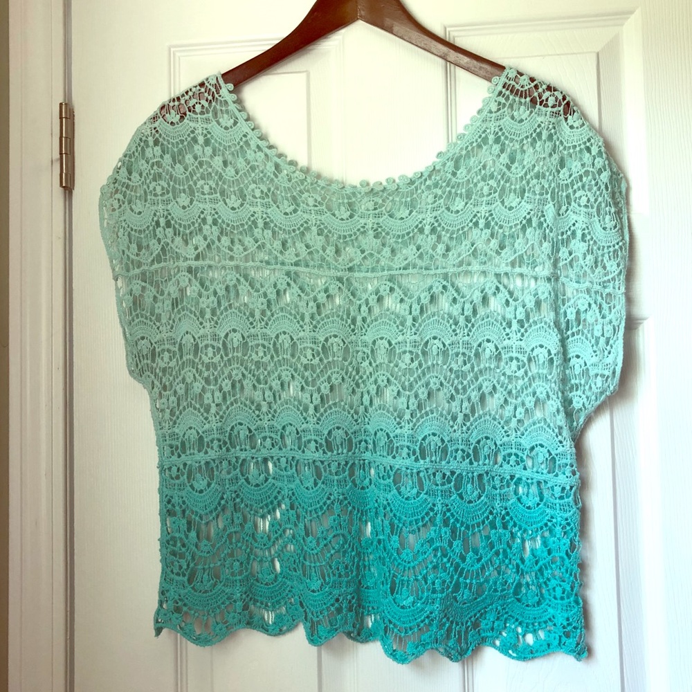 Aqua and Turquoise Ombré Shirt
